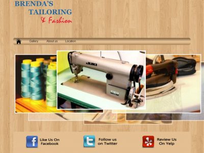 Brenda's Tailoring Website Snapshot